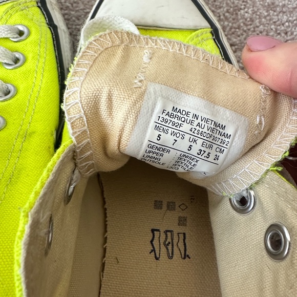 'Electric Yellow' Womens Low Top Converse - Picture 5 of 5